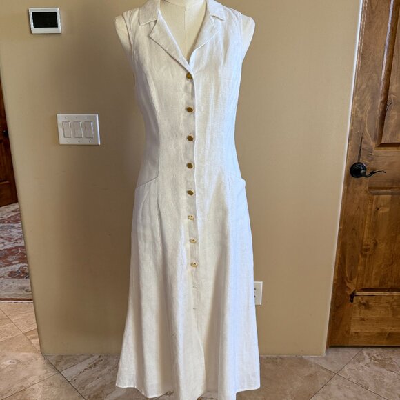 White Linen Reformation Dress - Picture 1 of 4